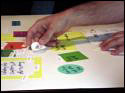 User being creative through participatory design exercises
