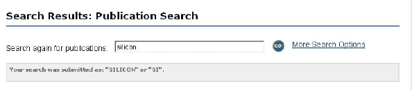 Example showing the user exactly how the search was submitted.