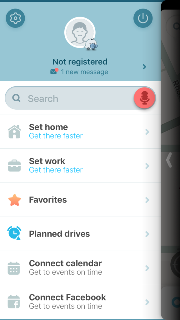 Waze app showing a new user's icon as a baby with a pacifier.
