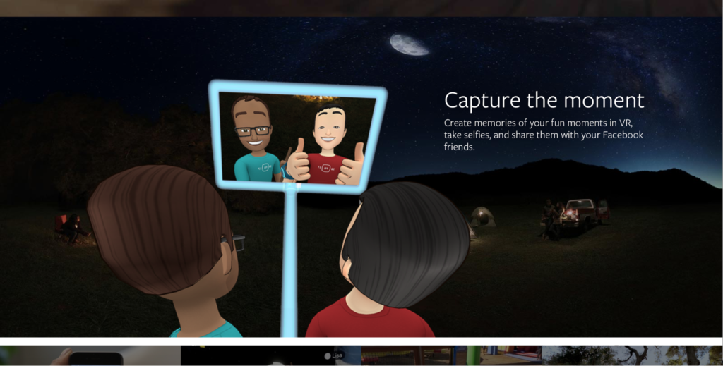 Image shows a drawing of two people looking at a screen, showing their selfies as cartoon images of themselves.