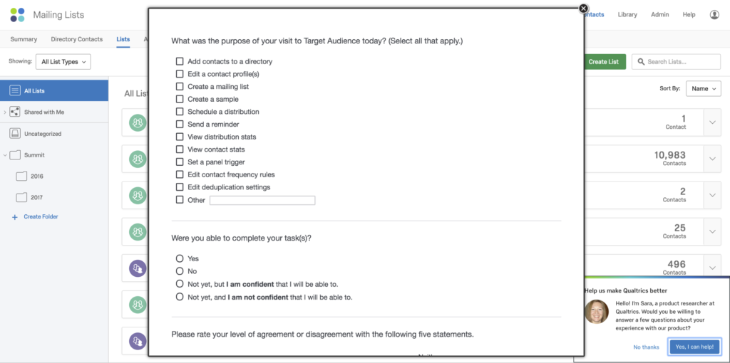 An image of a survey form with several questions on it.