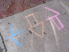 Interaction08 IRL: Wayfinding arrows from Savannah