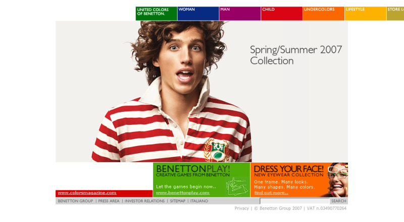 Benetton Web Site