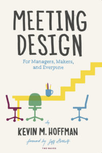 Image of the cover of the book, showing chairs around a conference table that is a flat, level surface on the left but turns into rising stairs on the right.