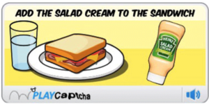 Image shows a cartoon of a glass of liquid, a sandwich on a plate, and a bottle of Heinz salad cream. The instruction says "Add the salad cream to the sandwich."